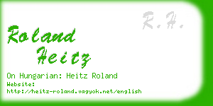 roland heitz business card